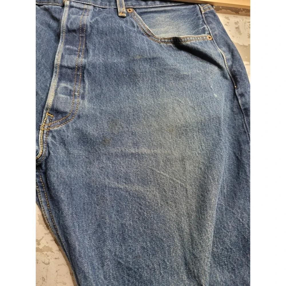 Levis Original 501 Straight Leg Button Fly Denim Jeans 100% Cotton Men's 40x30‎